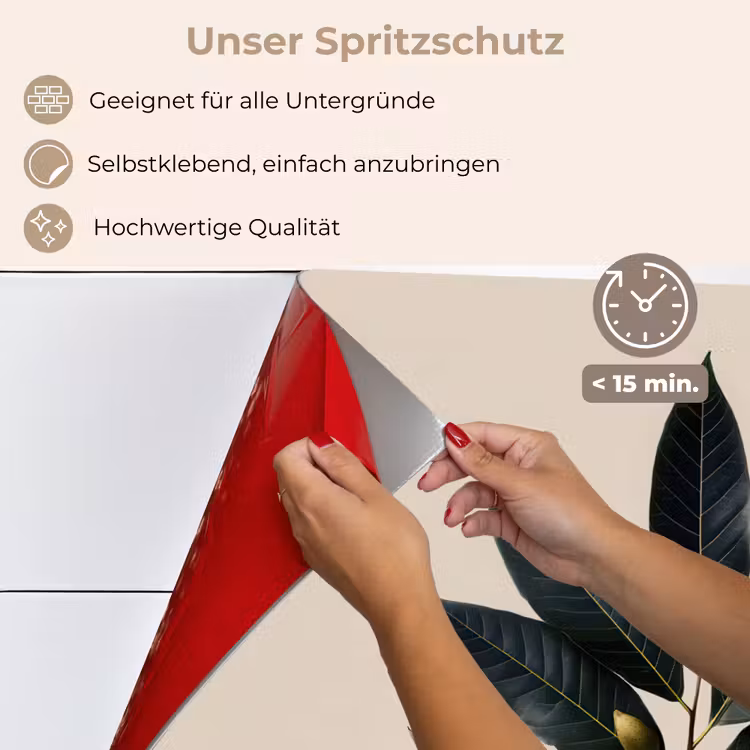 Laurierbladeren - Bloemknoppen - subtiel keuken achterwand spatscherm klein -spatscherm_DE