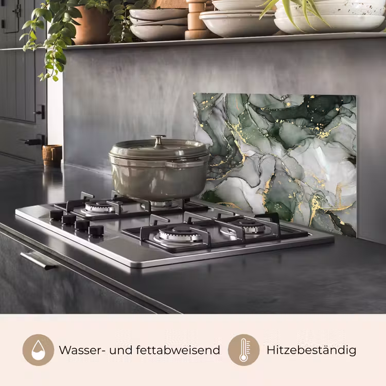 Luxe - Marmer - Groen keuken achterwand spatscherm klein -usp_DE