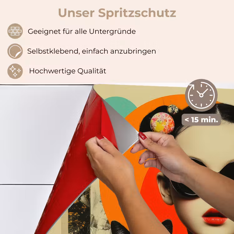 Meisje - Zonnebril - Kat - Retro keuken achterwand spatscherm klein -spatscherm_DE