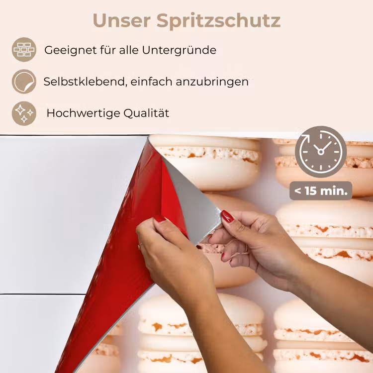 Macarons - Beige - Bruin keuken achterwand spatscherm klein -spatscherm_DE
