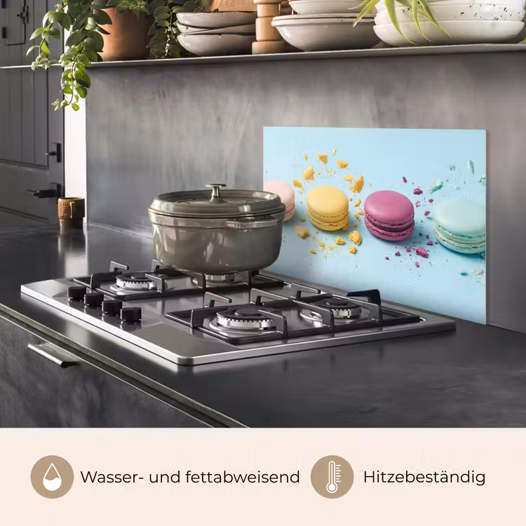 Macarons - Kleurrijk - Pastel keuken achterwand spatscherm klein -usp_DE
