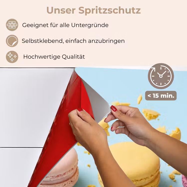 Macarons - Kleurrijk - Pastel keuken achterwand spatscherm klein -spatscherm_DE