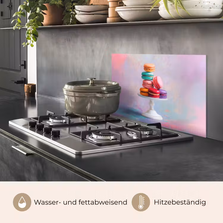 Macarons - Schaal - Pastel - Kleurrijk keuken achterwand spatscherm klein -usp_DE