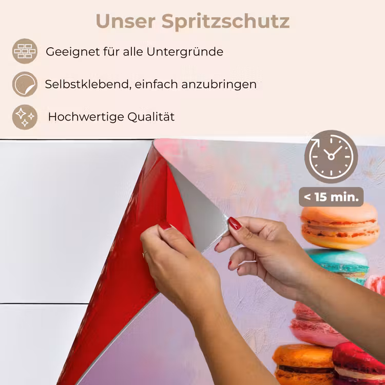 Macarons - Schaal - Pastel - Kleurrijk keuken achterwand spatscherm klein -spatscherm_DE