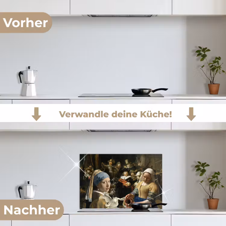 Schilderij - Oude Meesters - Zwaan keuken achterwand spatscherm klein -voor_na_DE