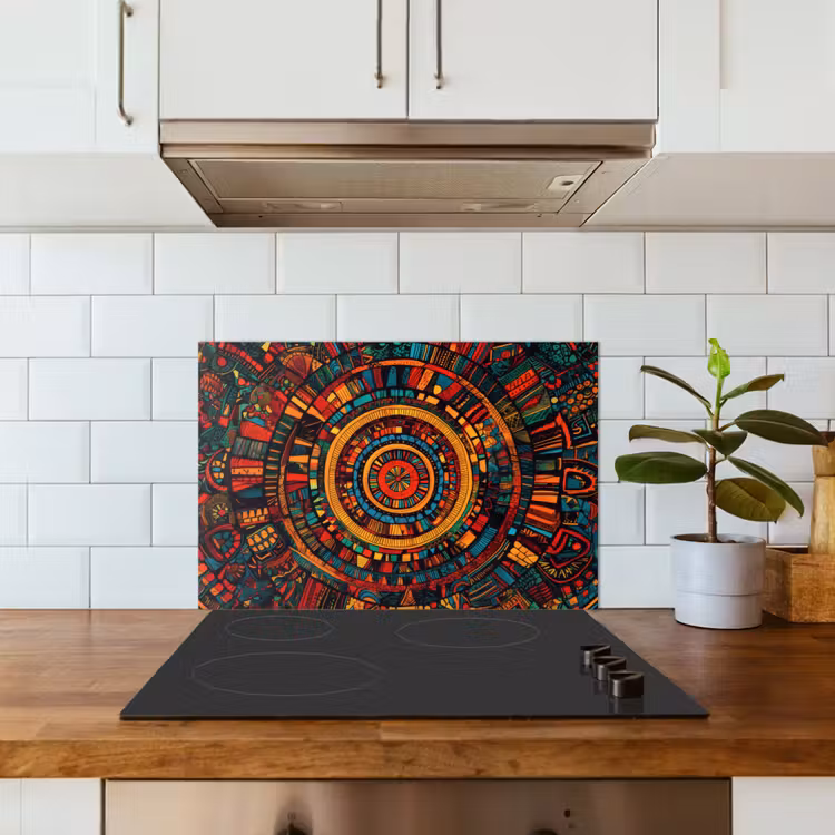 Mandala - Cirkels - Patronen keuken achterwand spatscherm klein -sfeer2