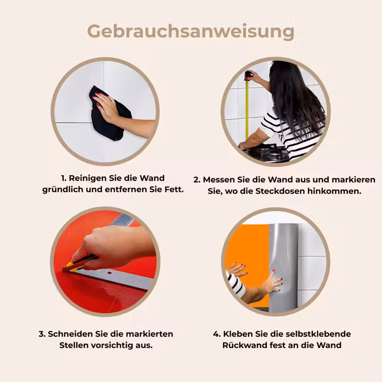 Marigold - Glow - Oranje keuken achterwand 2 middel 871 -gebruiksaanwijzing_DE