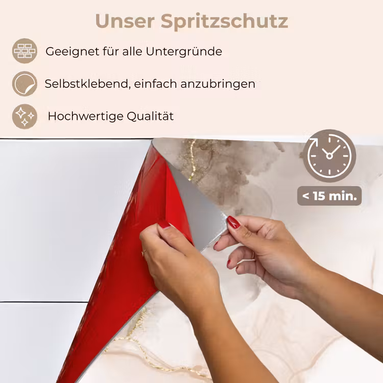 Marmer - Bruin - Gouden keuken achterwand spatscherm klein -spatscherm_DE