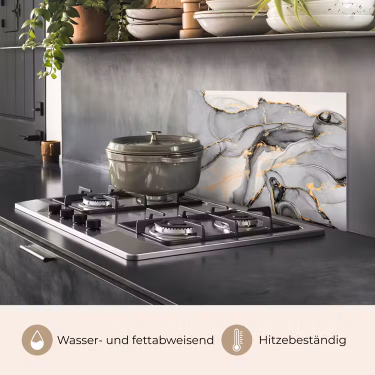 Marmer - Goud - Grijs keuken achterwand spatscherm klein -usp_DE