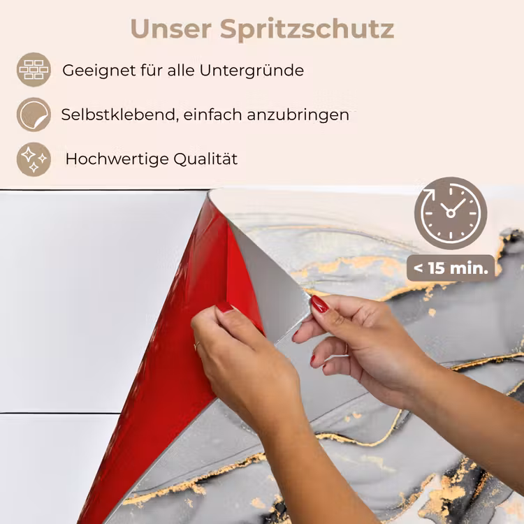 Marmer - Goud - Grijs keuken achterwand spatscherm klein -spatscherm_DE