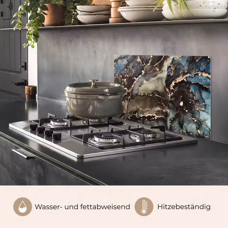 Marmer - Goud - Groen keuken achterwand spatscherm klein -usp_DE