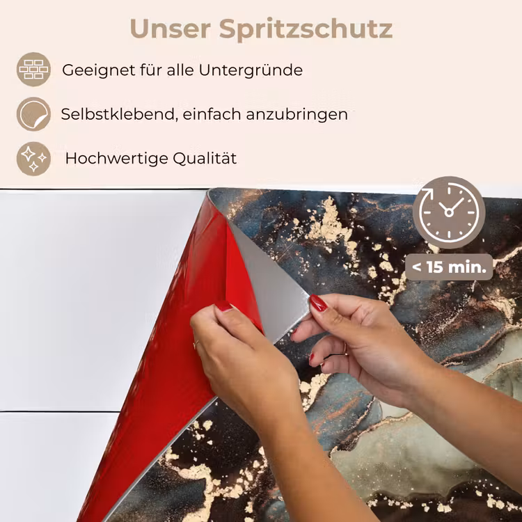 Marmer - Goud - Groen keuken achterwand spatscherm klein -spatscherm_DE