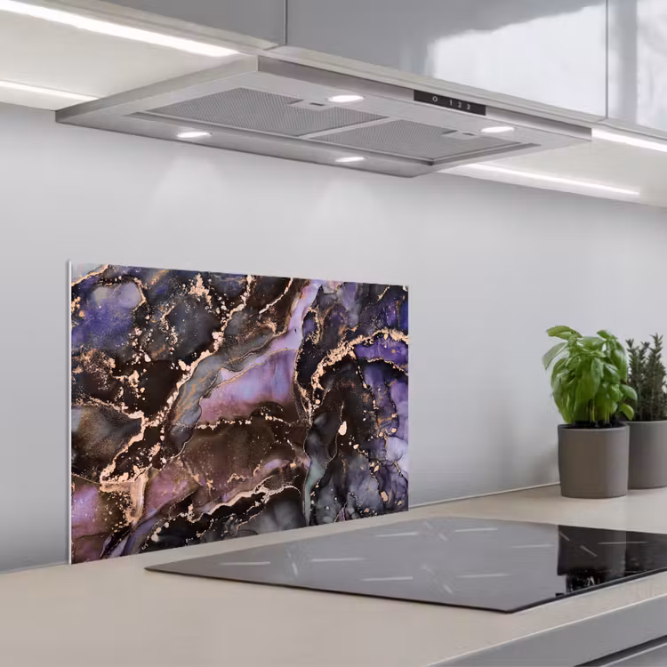 Marmer - Goud - Roze keuken achterwand spatscherm klein -3d_schuin
