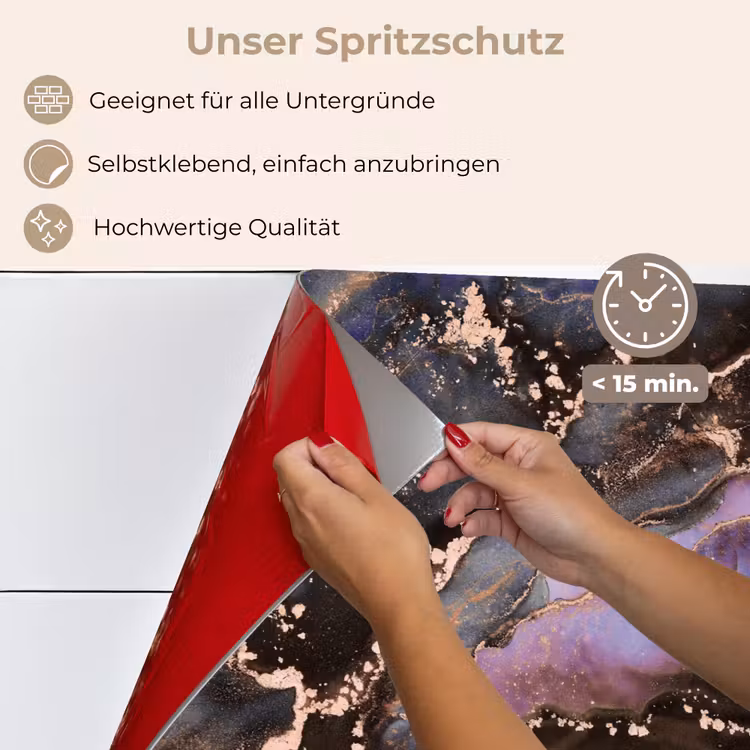 Marmer - Goud - Roze keuken achterwand spatscherm klein -spatscherm_DE