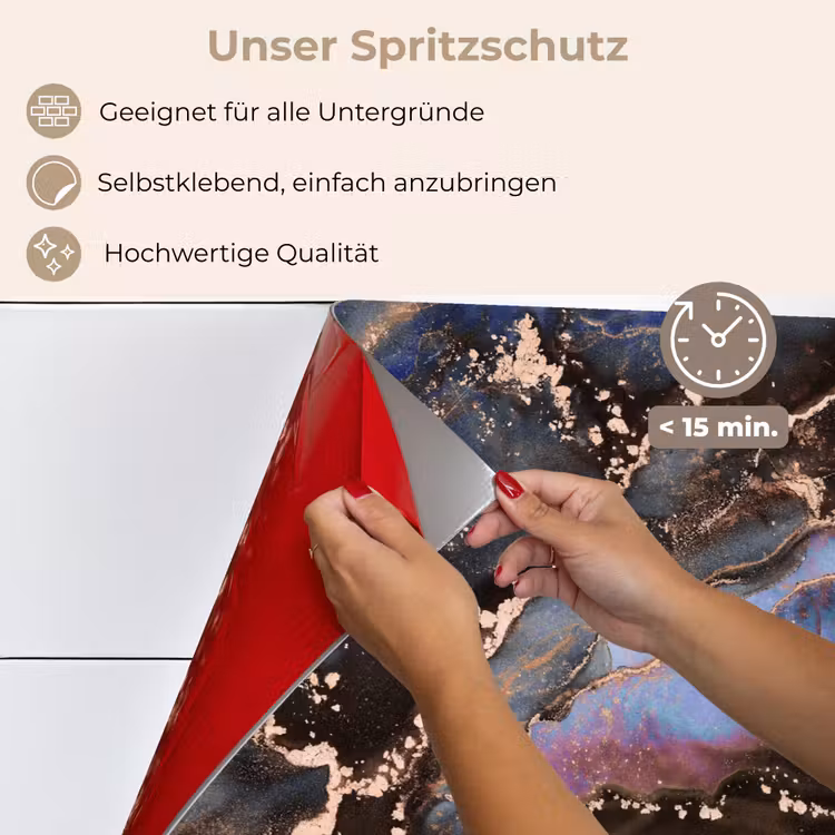 Marmer - Goud - Rosé keuken achterwand spatscherm klein -spatscherm_DE