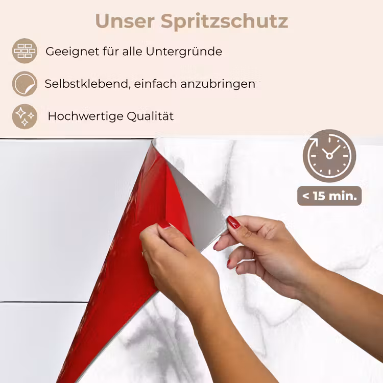 Marmer - Grijs - Wit - Abstract - Marmerlook keuken achterwand spatscherm klein -spatscherm_DE