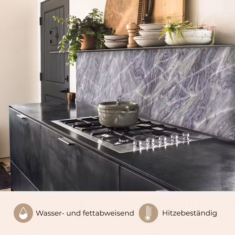 Marmer - Ader - Patroon - Abstract - Grijs keuken achterwand 2 middel -usp_DE