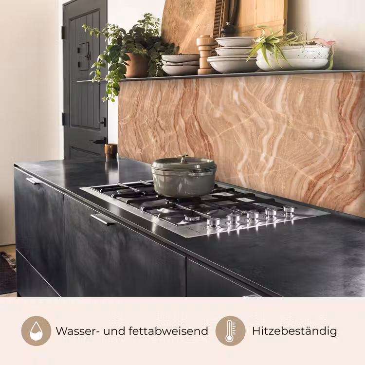 Marmer - Ader - Natuur - Abstract - Beige keuken achterwand 2 middel -usp_DE