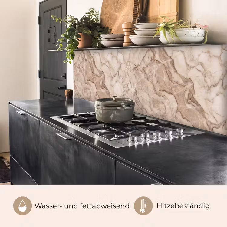 Marmer - Aderen - Textuur - Beige - Modern keuken achterwand 2 middel -usp_DE