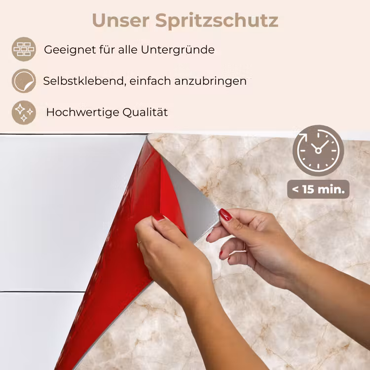 Marmer - Patroon - Klassiek keuken achterwand spatscherm klein 900 -spatscherm_DE