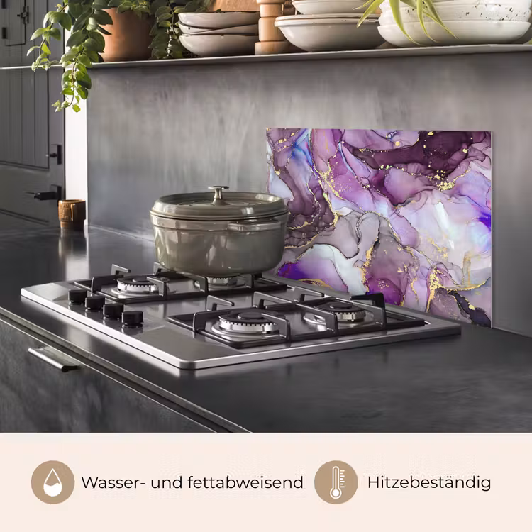 Marmer - Roze - Paars - Gold keuken achterwand spatscherm klein -usp_DE