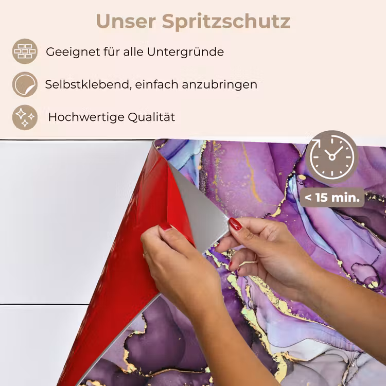 Marmer - Roze - Paars - Gold keuken achterwand spatscherm klein -spatscherm_DE
