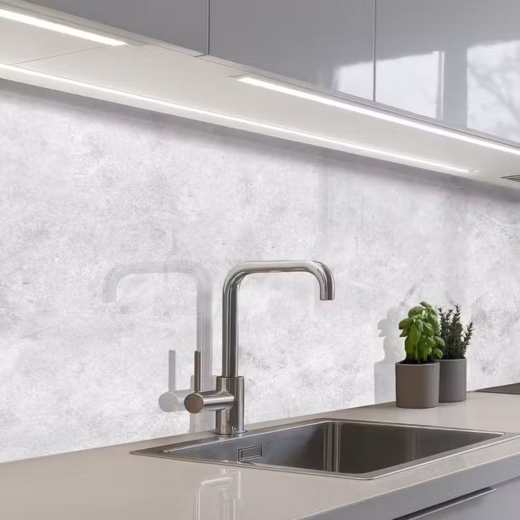 Marmer - Textuur - Grijs - Marmerlook keuken achterwand 2 middel -3d_schuin