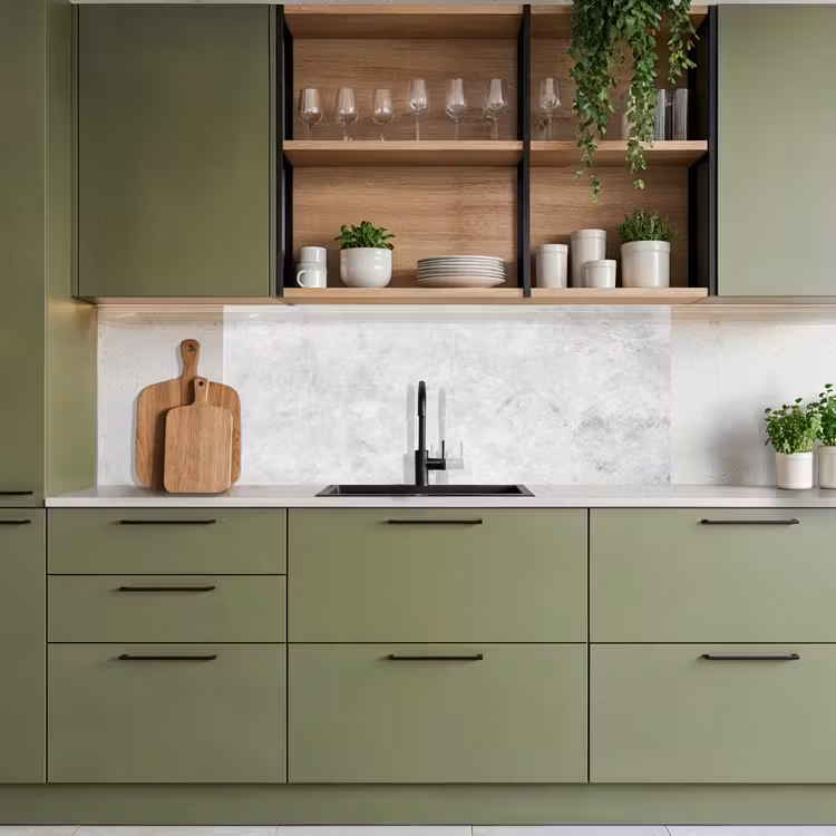 Marmer - Textuur - Grijs - Marmerlook keuken achterwand 2 middel -sfeer3