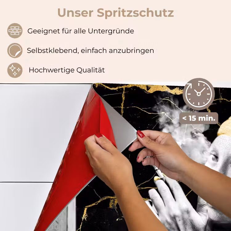 Marmerlook - Meisje met de parel - Sigaretten - Toilet - Goud - Kunst - Oude meesters keuken achterwand spatscherm klein -spatscherm_DE