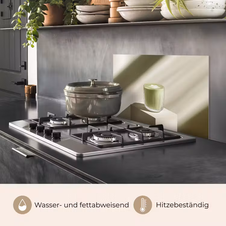 Matcha - Glas - Groen - Minimalistisch keuken achterwand spatscherm klein -usp_DE