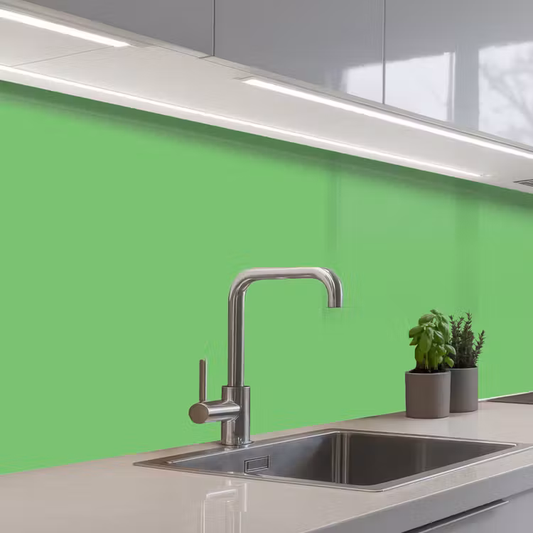 Meadow - Green - Groen keuken achterwand 2 middel 871 -3d_schuin