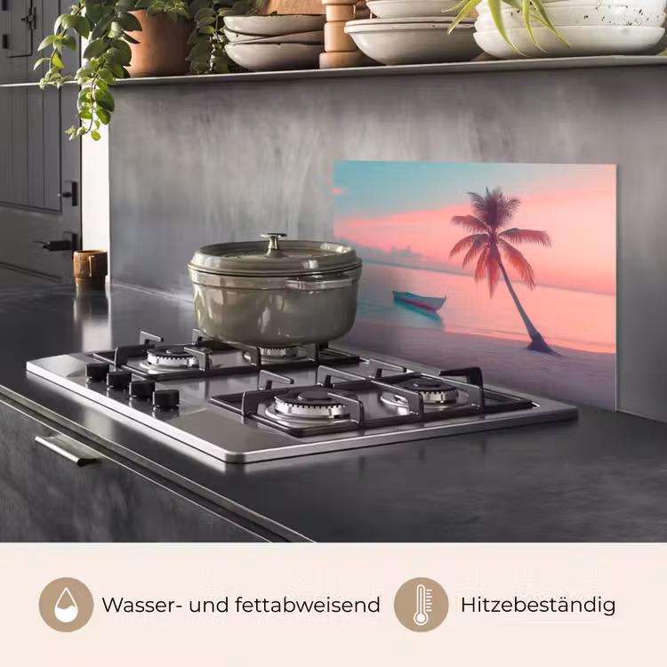 Zee - Boot - Zonsondergang keuken achterwand spatscherm klein -usp_DE