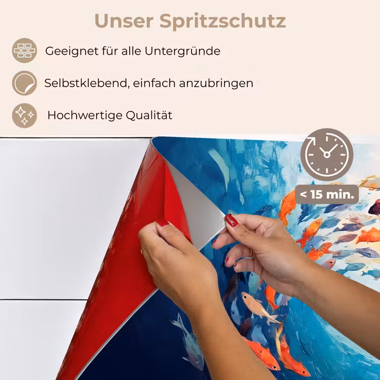 Zee - Vissen - Kleurrijk - Dynamisch keuken achterwand spatscherm klein -spatscherm_DE