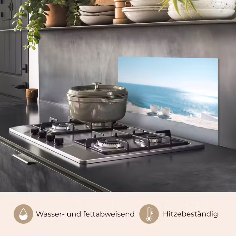 Zee - Koffiekopjes - Zomers keuken achterwand spatscherm klein -usp_DE
