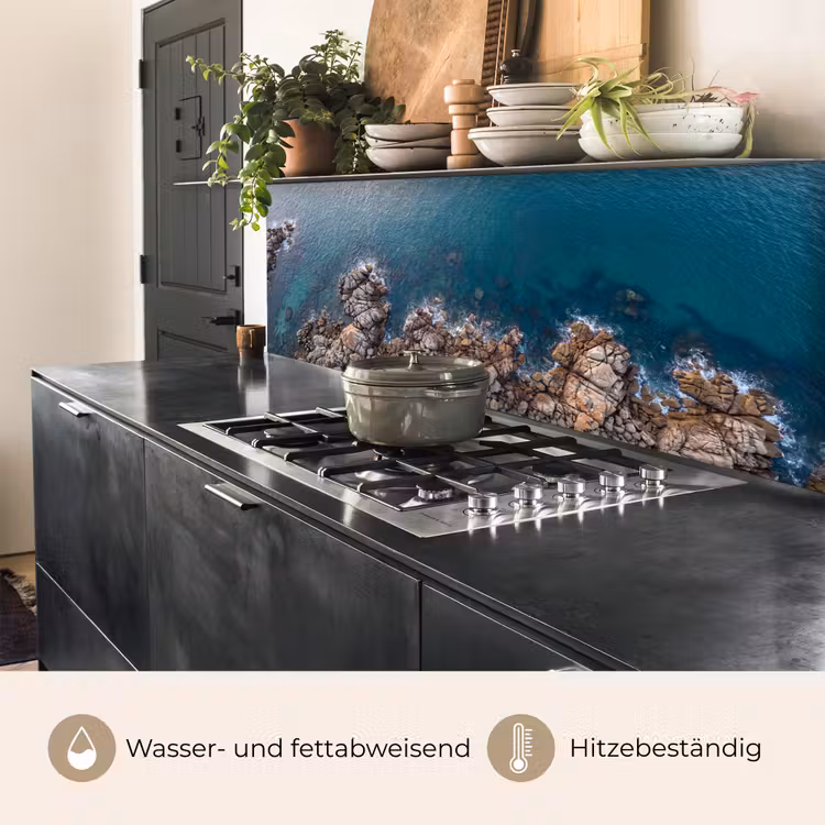 Zee - Kustlijn - Natuur - Abstract - Blauw keuken achterwand 2 middel -usp_DE
