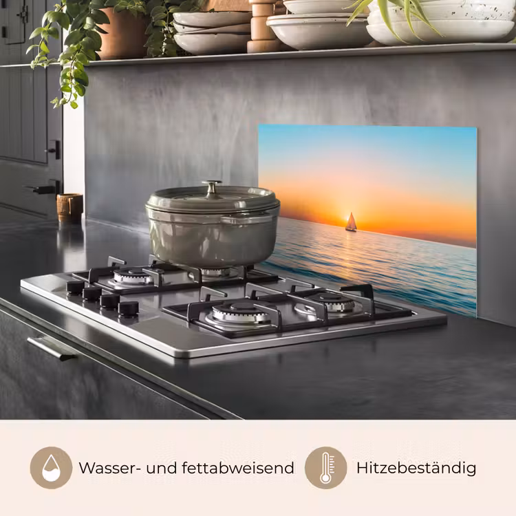 Zee - Zeilboot - Zonsondergang keuken achterwand spatscherm klein -usp_DE