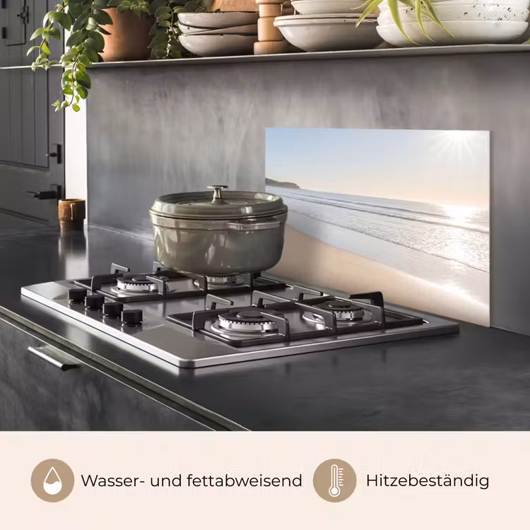 Zee - Zon - Zand keuken achterwand spatscherm klein -usp_DE