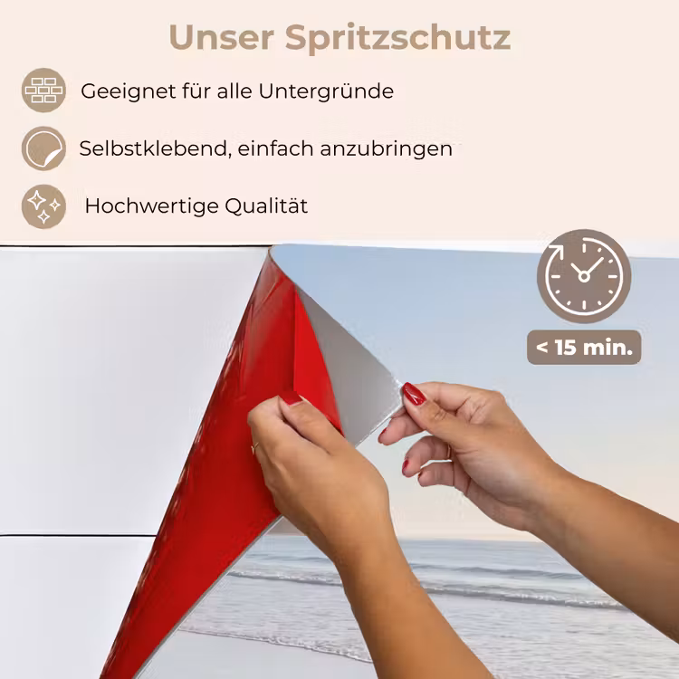 Zee - Zon - Zand keuken achterwand spatscherm klein -spatscherm_DE