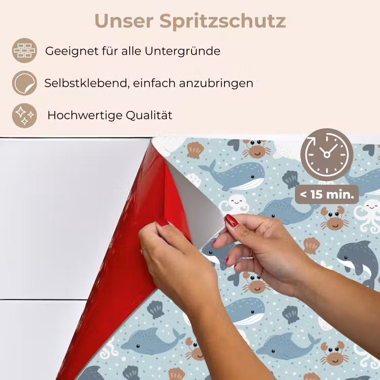 Oceaan - Walvis - Zeehond - Krab keuken achterwand spatscherm klein 900 -spatscherm_DE