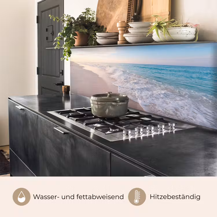 Zee - Golven - Strand - Natuur - Wit keuken achterwand 2 middel -usp_DE
