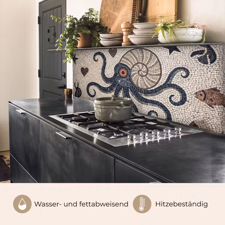 Zeeleven - Mozaïek - Kunst - Vintage - Beige keuken achterwand 2 middel -usp_DE