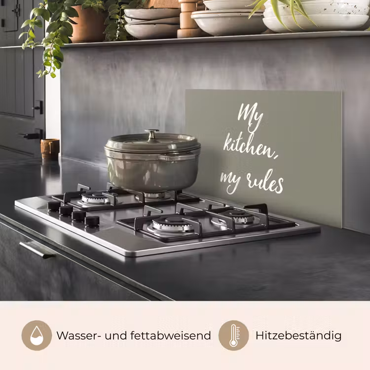My kitchen, my rules - Spreuken - Quotes keuken achterwand spatscherm klein -usp_DE