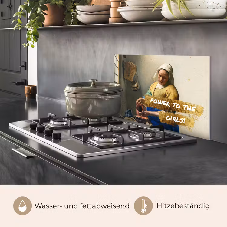 Melkmeisje - Goud - Quotes - Schilderij - Oude meesters keuken achterwand spatscherm klein -usp_DE