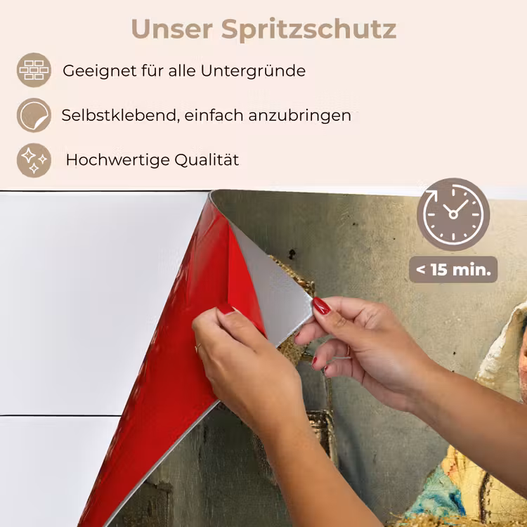 Melkmeisje - Goud - Quotes - Schilderij - Oude meesters keuken achterwand spatscherm klein -spatscherm_DE