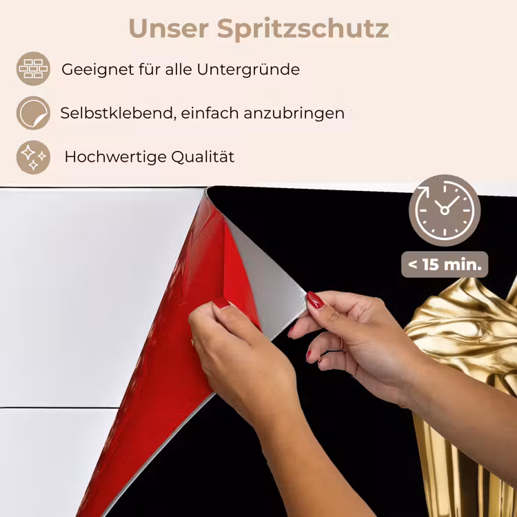 Milkshake - Goud - Drinken - Zwart keuken achterwand spatscherm klein -spatscherm_DE