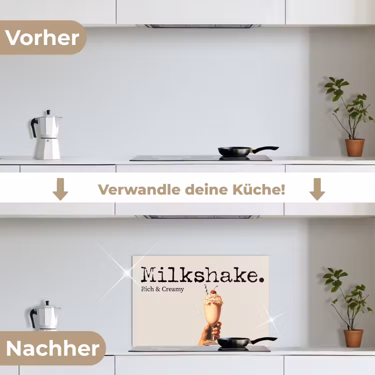 Milkshake - Kers - Rietje keuken achterwand spatscherm klein -voor_na_DE