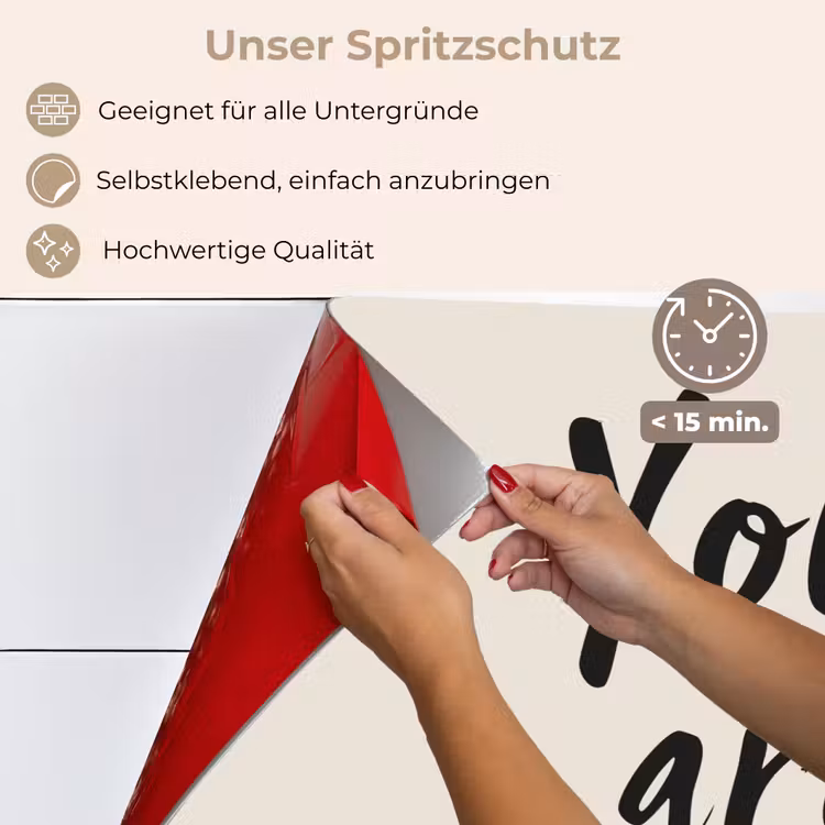 Minimalistisch - Beige - Love keuken achterwand spatscherm klein -spatscherm_DE