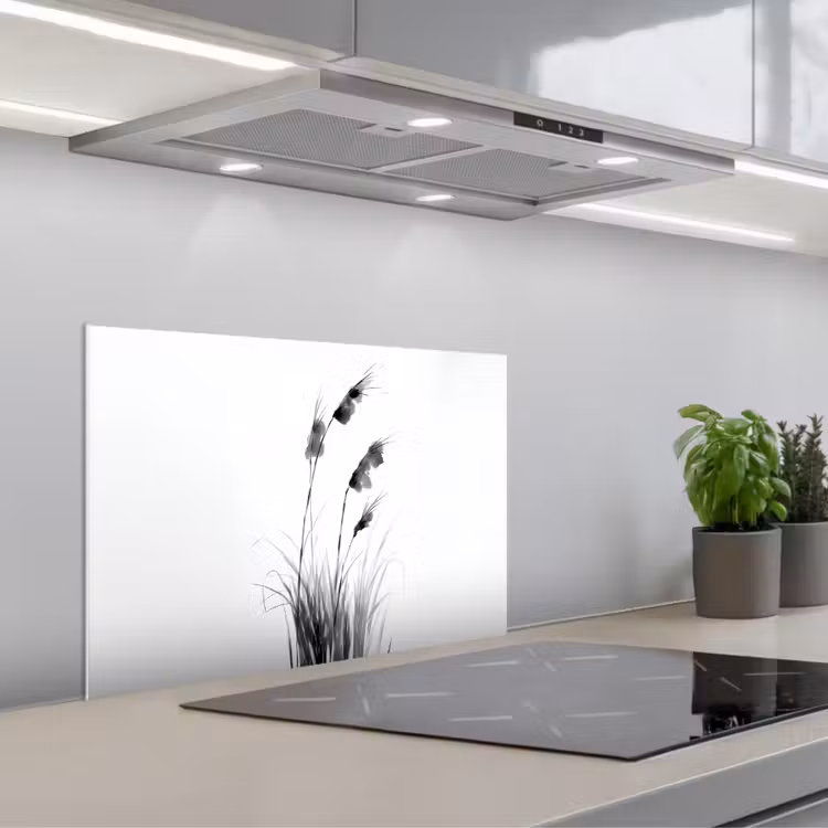 Minimalistisch - Stelen - Wit keuken achterwand spatscherm klein -3d_schuin