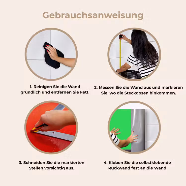 Mint - Green - Groen keuken achterwand 2 middel 871 -gebruiksaanwijzing_DE