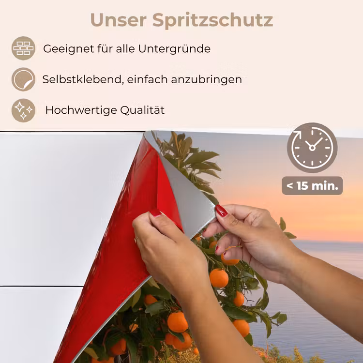 Middelandse zee - Sinaasappel - Heuvels - Zee keuken achterwand spatscherm klein -spatscherm_DE